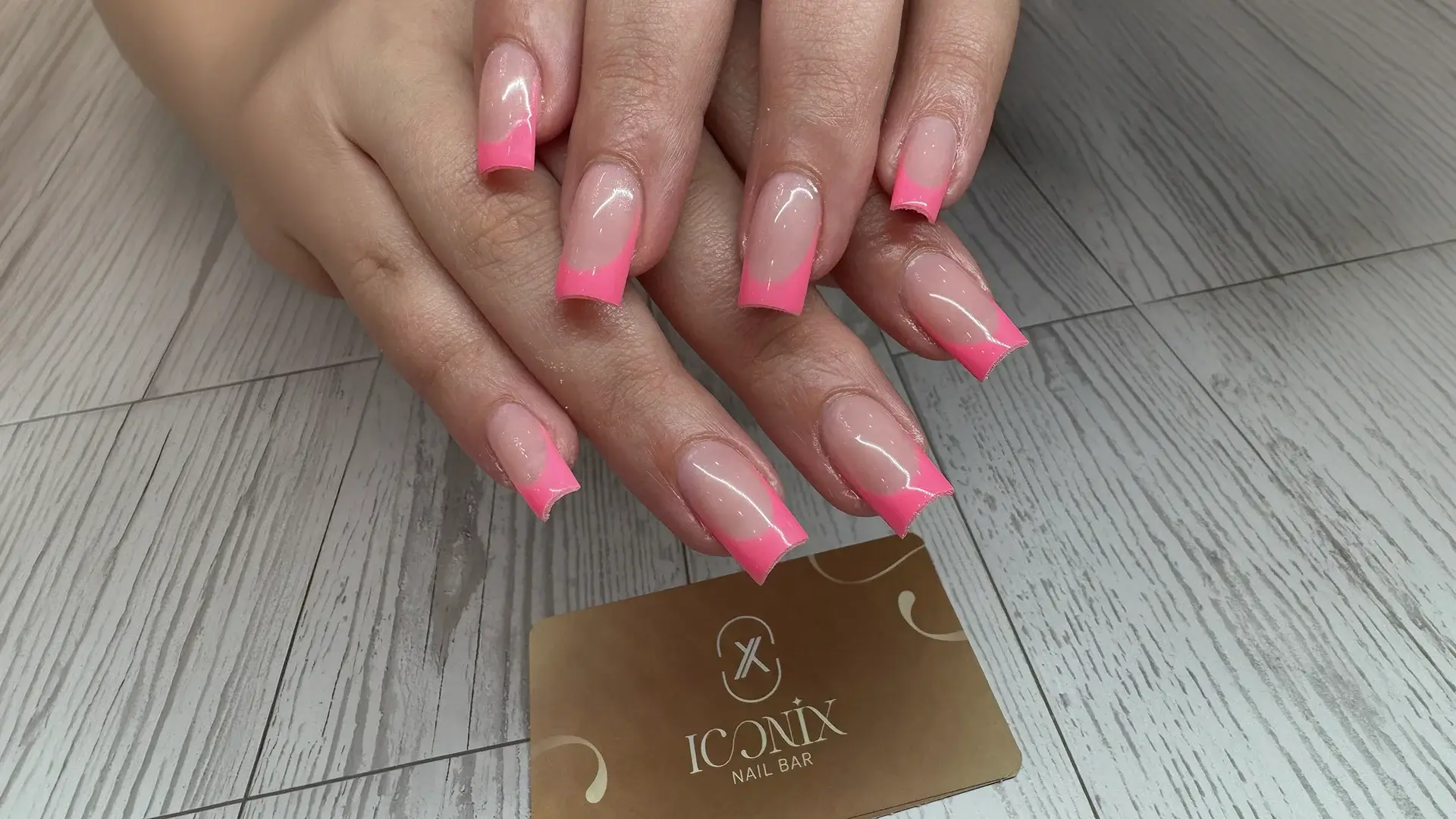 Acetone soak-off gel nail removal at Iconix Nail Bar Houston
