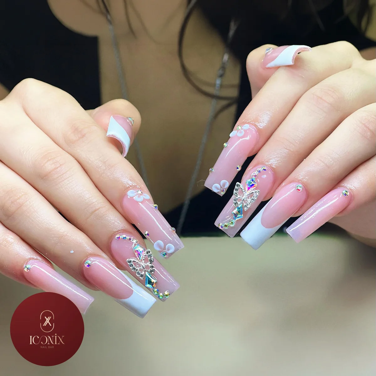 Polished manicure showcasing salon-quality nail artistry